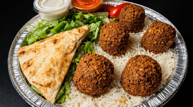 Falafel Rice Platter.